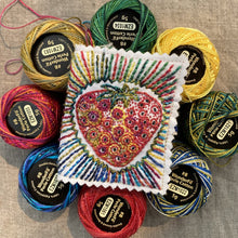 Load image into Gallery viewer, Dropcloth Samplers design: Strawberry Needle Book project