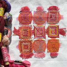 Load image into Gallery viewer, Dropcloth Embroidery Samplers design: Log Cabin