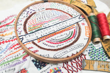 Load image into Gallery viewer, Drawing Stitches Printed Sampler
