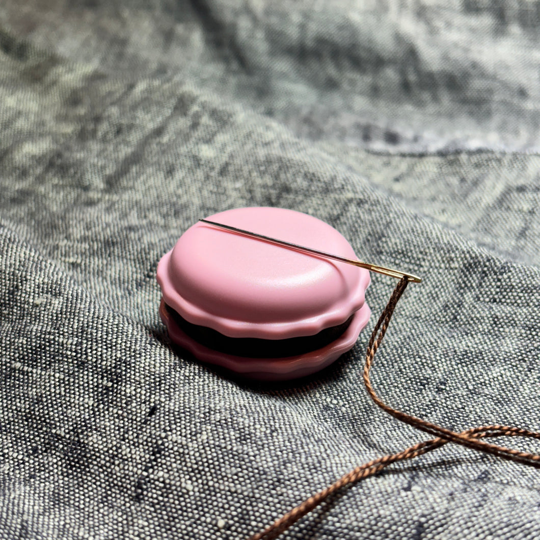 Pink Macaron Shaped Needle Sharpener