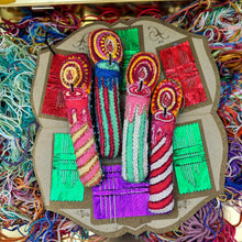 Load image into Gallery viewer, Colorful embroidered candles....
