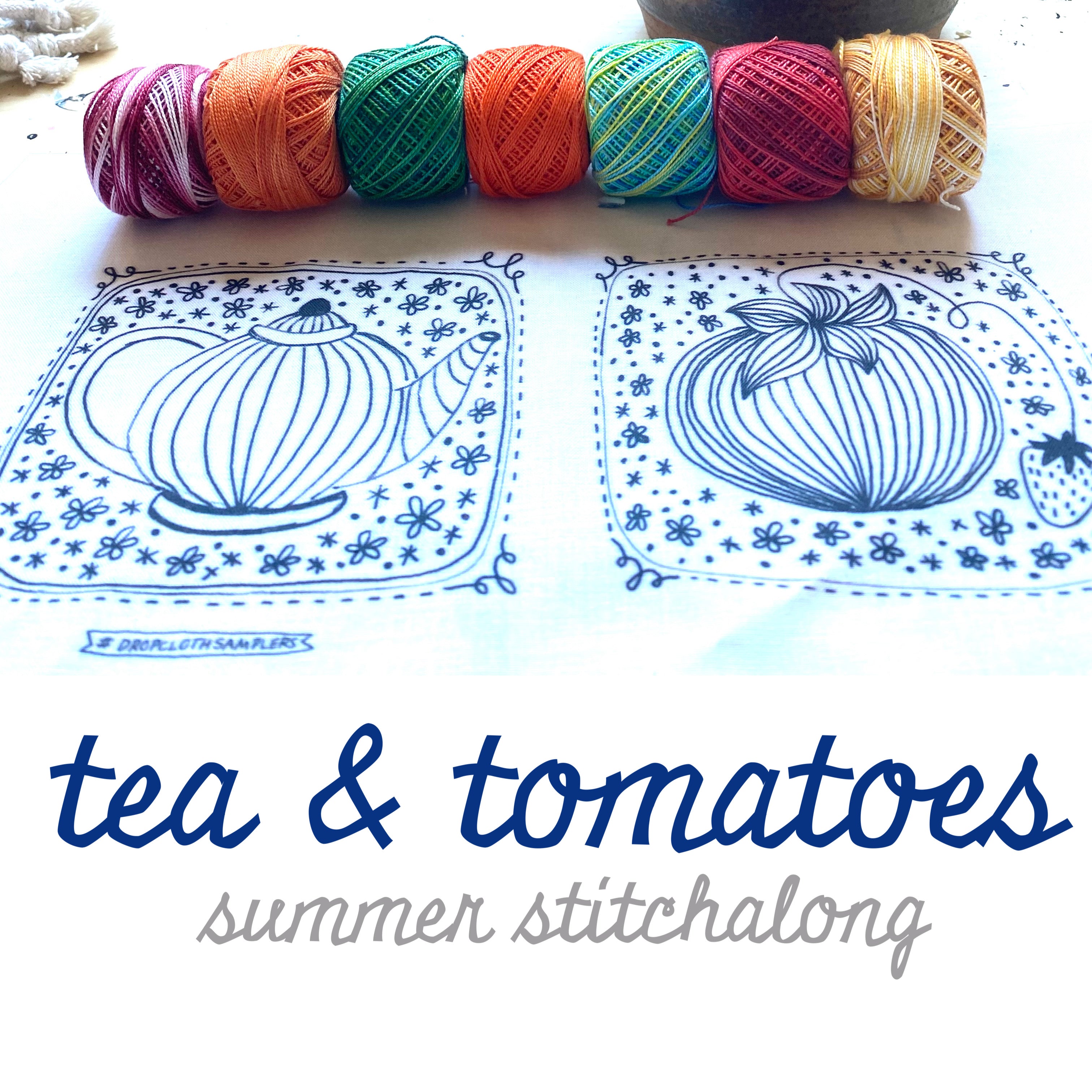 Tea and Tomatoes Sampler – dropclothsamplers