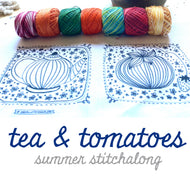 DIY Tea and Tomatoes Needle Book Printed Sampler