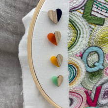 Load image into Gallery viewer, Wooden Heart Needle Minders
