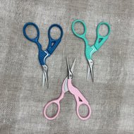 Pastel Stork Embroidery Scissors