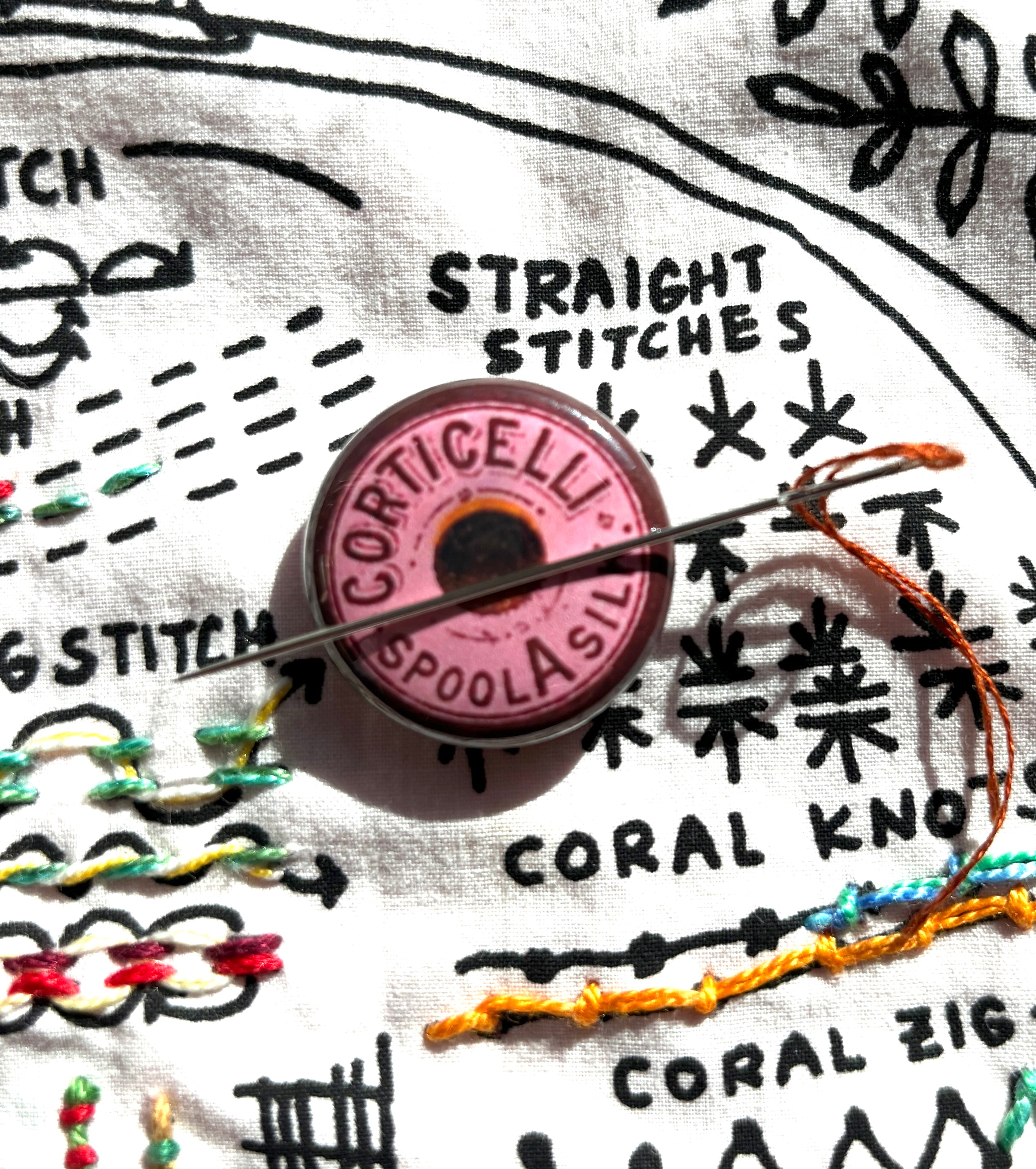 Vintage Thread Label Needle Minders – dropclothsamplers