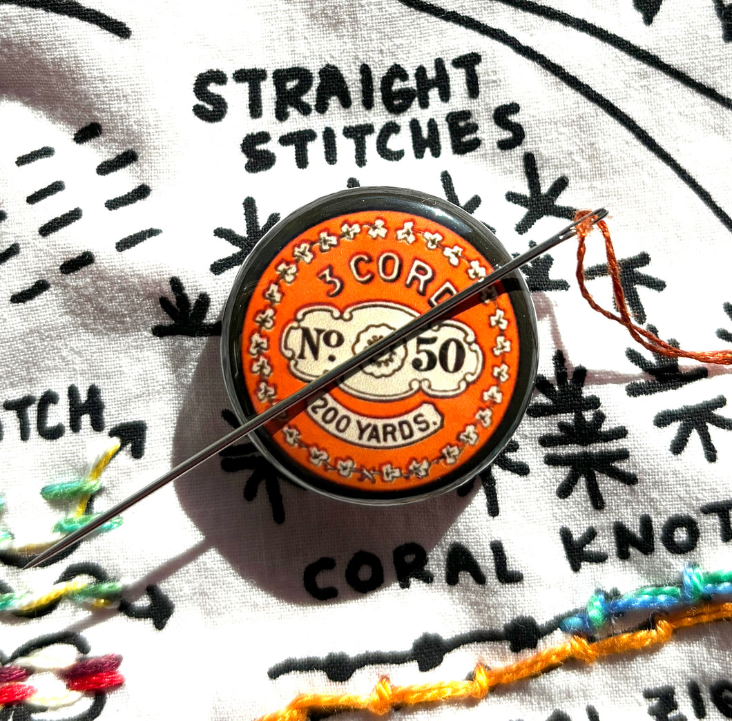 Vintage Thread Label Needle Minders