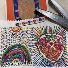 Load image into Gallery viewer, Dropcloth Samplers design: Strawberry Needle Book project

