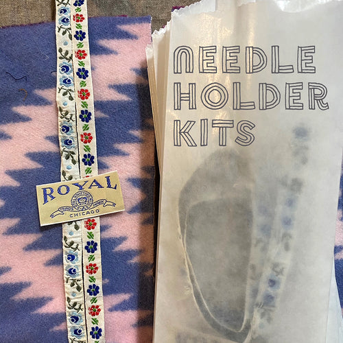 Dropcloth needle holder kits, make your own needle holder for embroidery projects
