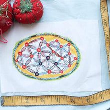 Load image into Gallery viewer, Dropcloth Embroidery Samplers Colorburst sampler design:  Seeds
