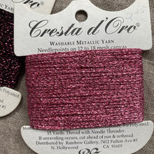 Load image into Gallery viewer, Crest D’Oro washable metallic threads in pink.
