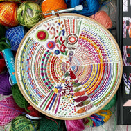 Sampler: Dropcloth Embroidery Tutorial Samplers design: Pie