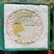 Load image into Gallery viewer, Subscriptions sampler design Running Stitches available only to subscribers. Highlighting the running family of embroidery stitches. A five inch sampler fits perfectly into a five inch hoop.

